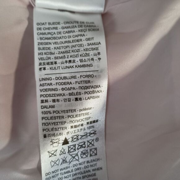 Levi's Goat Suede Tucket Jacket Slouch Fit Button Down Blush Pink Women's Medium - Picture 7 of 7